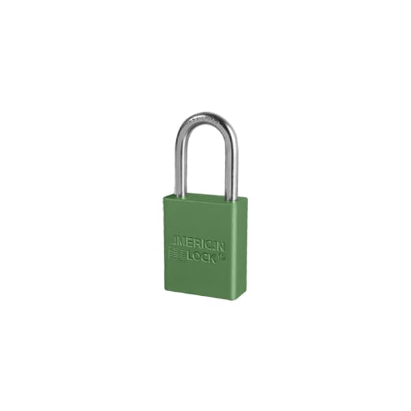 Master Lock American Lock Rekeyable Padlocks - 1-1/2 38Mm Wide Solid Aluminum, A1106GRN1KEY - main